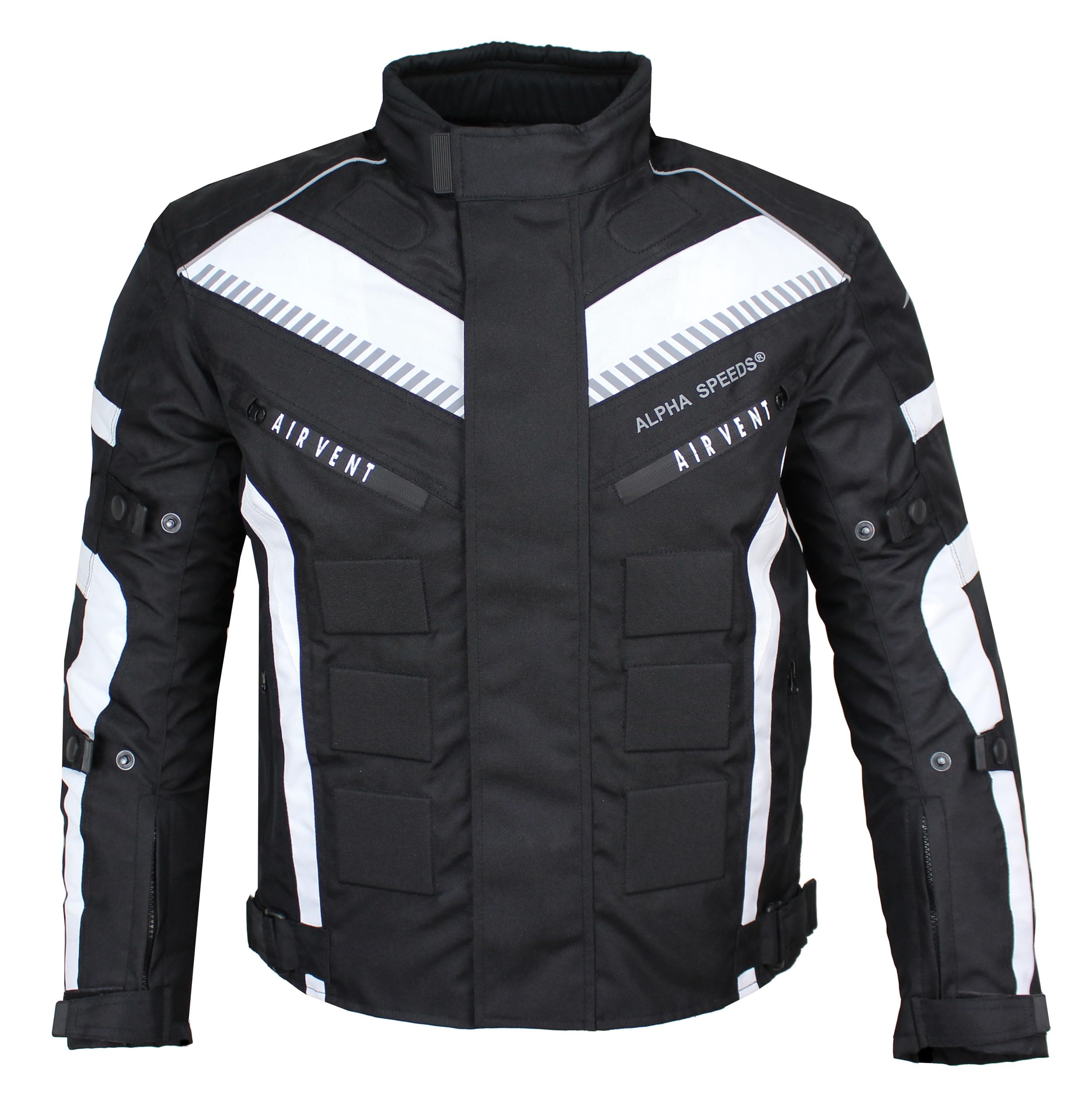 EURO STARS Motorradjacke Herren Textil Jacke mit Protektoren, Wasserdicht, Winddicht, Biker Custom, Touring Quad, Sport Motorcycle Jacket