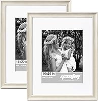 Vista 9 de Yaetm Portarretratos dorado de 11 x 14 pulgadas con paspartú para juego de 4 piezas de 8 x 10 pulgadas, moldura de 1.4 pulgadas de ancho y marco