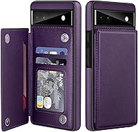 Vista 22 de Bizzib para Google Pixel 6A Funda de cuero tipo cartera con tarjetero, cubierta tipo libro con pata de pie, cierre magnético, funda protectora a