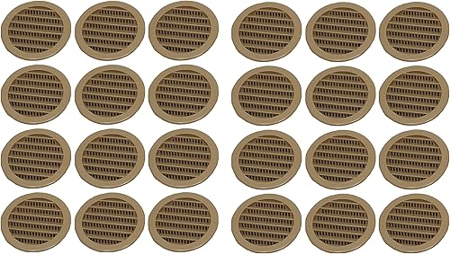 Vista 68 de 2.5 "rejilla redonda de plástico Soffit rejilla de ventilación de aire para reptiles cubierta (6, blanco)