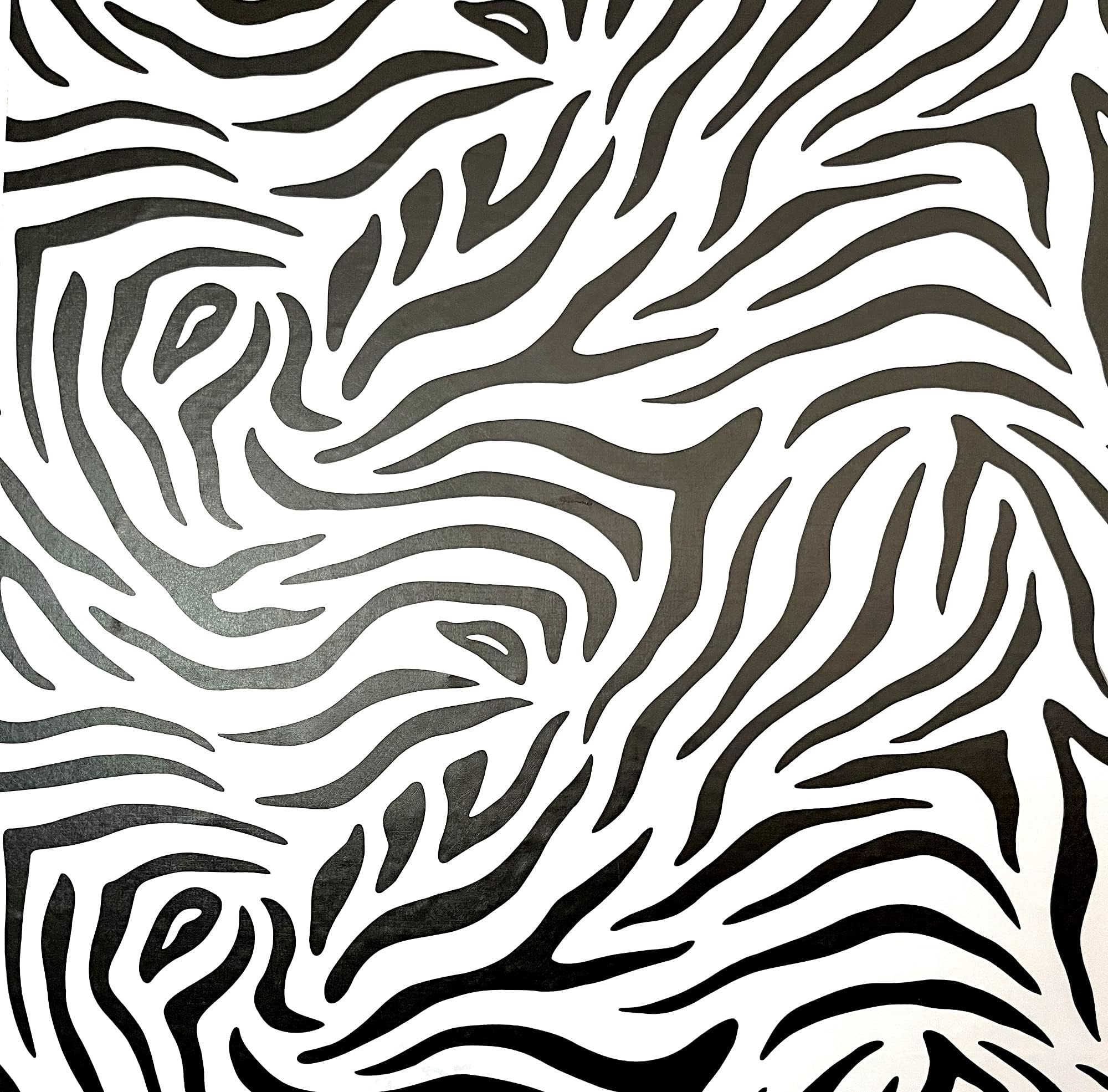 Peel and Stick Zebra Wallpaper,Removable Zebra Wallpaper for Wall Decor (17.72in x 196in, Zebra Pattern)