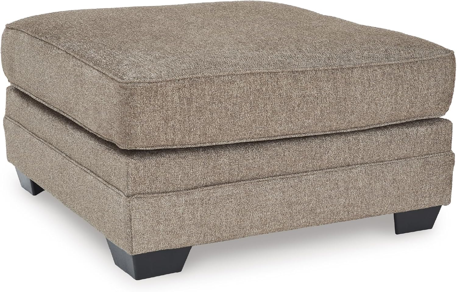 Signature Design by Ashley Cannonbrook Contemporary Square Oversized Accent Ottoman for Living Room, Light Brown