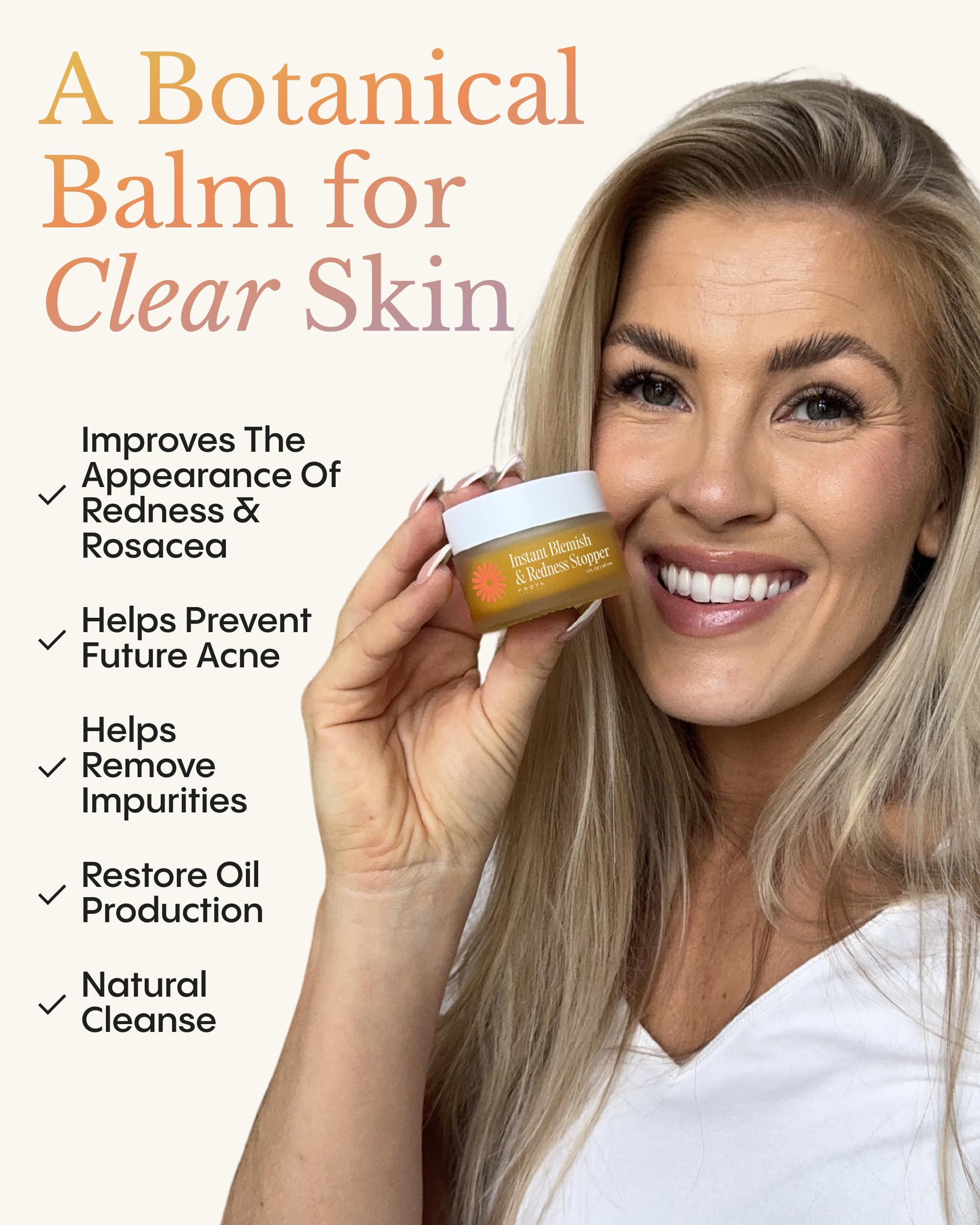 FRØYA Organics Instant Blemish & Redness Stopper Balm for Face, 1 fl oz