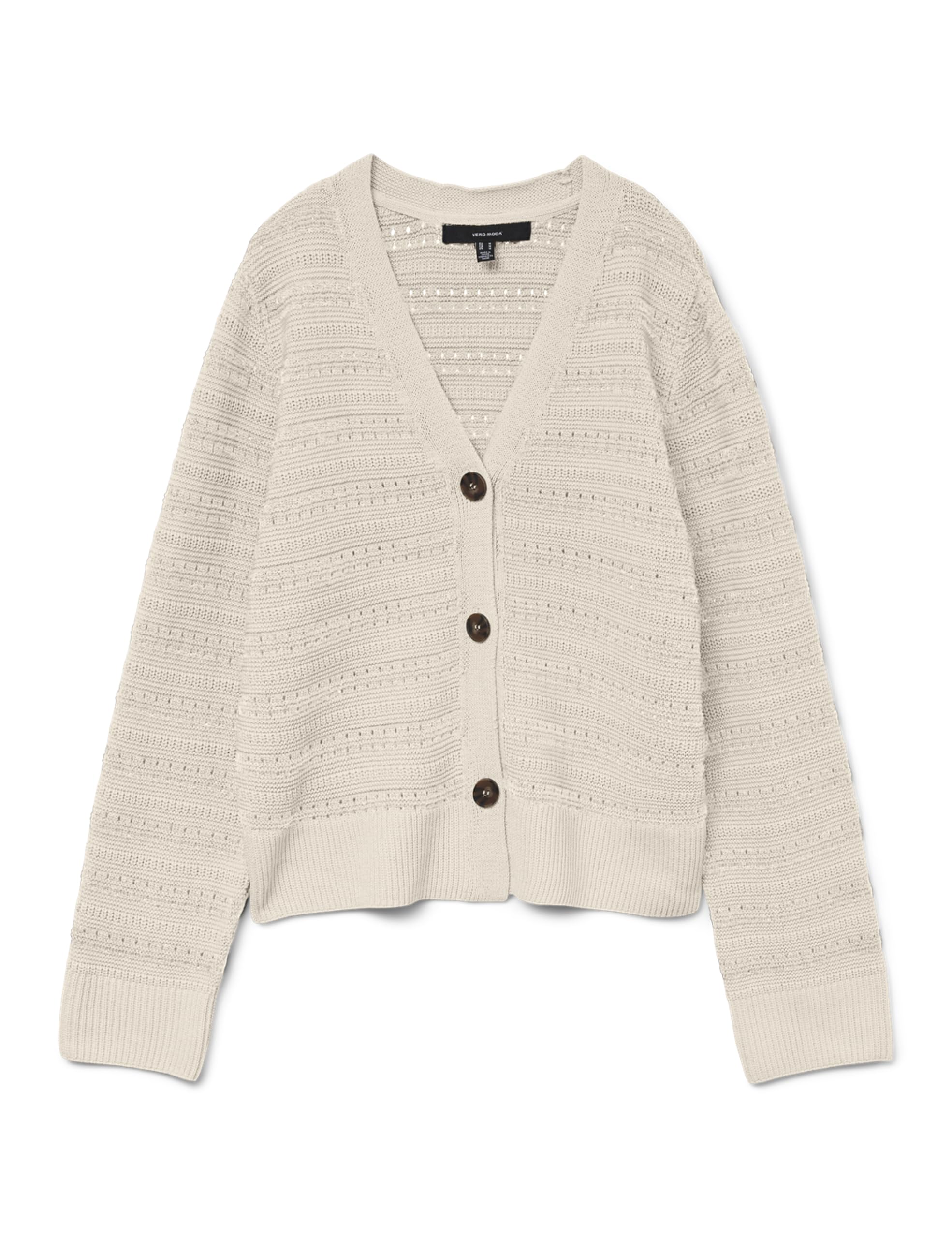 VERO MODA Vmcalla Ls V-Neck Cardigan Noos, Birch, XL