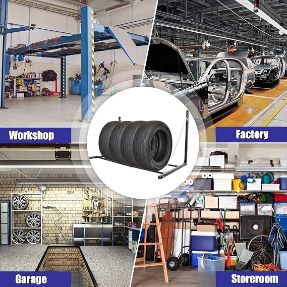 Tire Rack Folding Tires Wheels Storage Rack, Wall Mount Adjustable Multi-Tire Shelf, Easy To Install Garage Spare Tire Storage