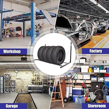 Tire Rack Folding Tires Wheels Storage Rack, Wall Mount Adjustable Multi-Tire Shelf, Easy To Install Garage Spare Tire Storage