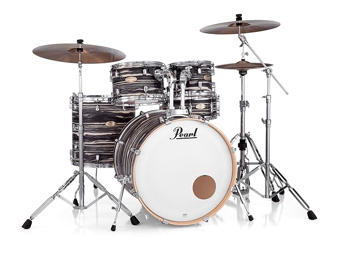 Pearl Decade Maple Artisan Limited Edition 5-pc. Shell Pack With All Maple Shells, Satin Lacquer Finish Black Satin Marble