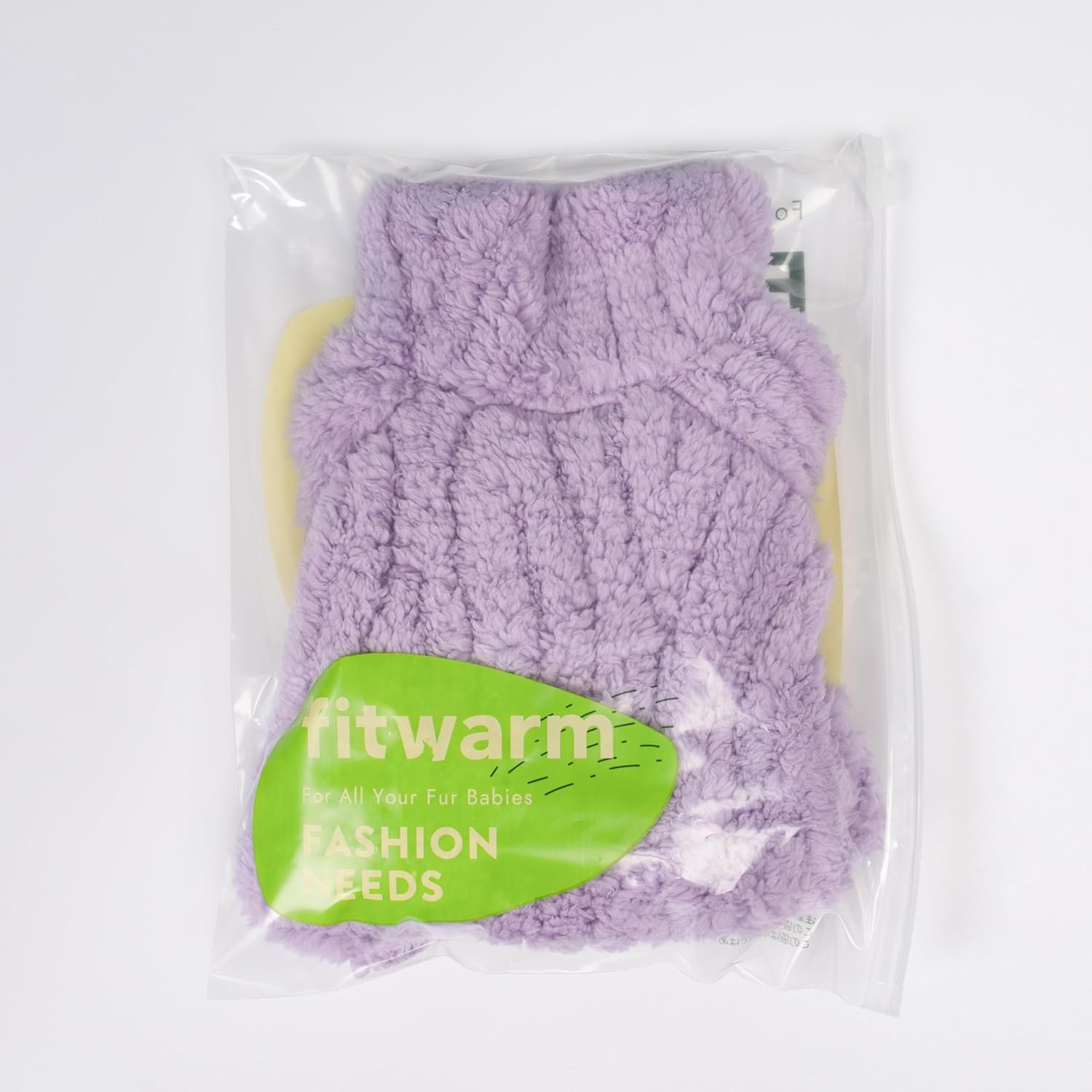 Fitwarm Turtleneck Fleece Dog Sweater Pajamas, Warm Winter Dog Clothes for Small Dogs Boy Girl, Fuzzy Pet Onesie with Feet, Lavender Purple, XL