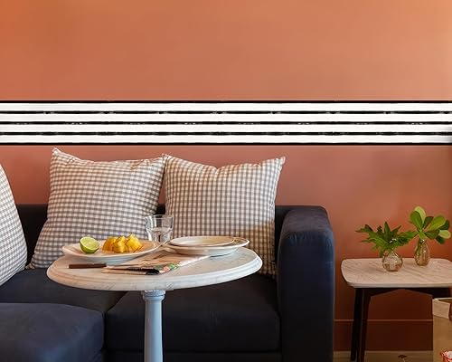 Vista 182 de FLFK Calcomanías de pared para despegar y pegar, para habitación de los niños, calcomanías de peces bajo el mar, 4 x 240 pulgadas (azul)