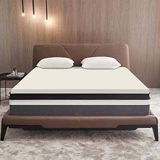 1-inch Breathable Foam Mattress Topper for Orthopedic Support | Premium Supporting Bed Pads with Luxurious Softness, Comfortable Bed Toppers for Back Pain and Better Sleep, Full, Off White