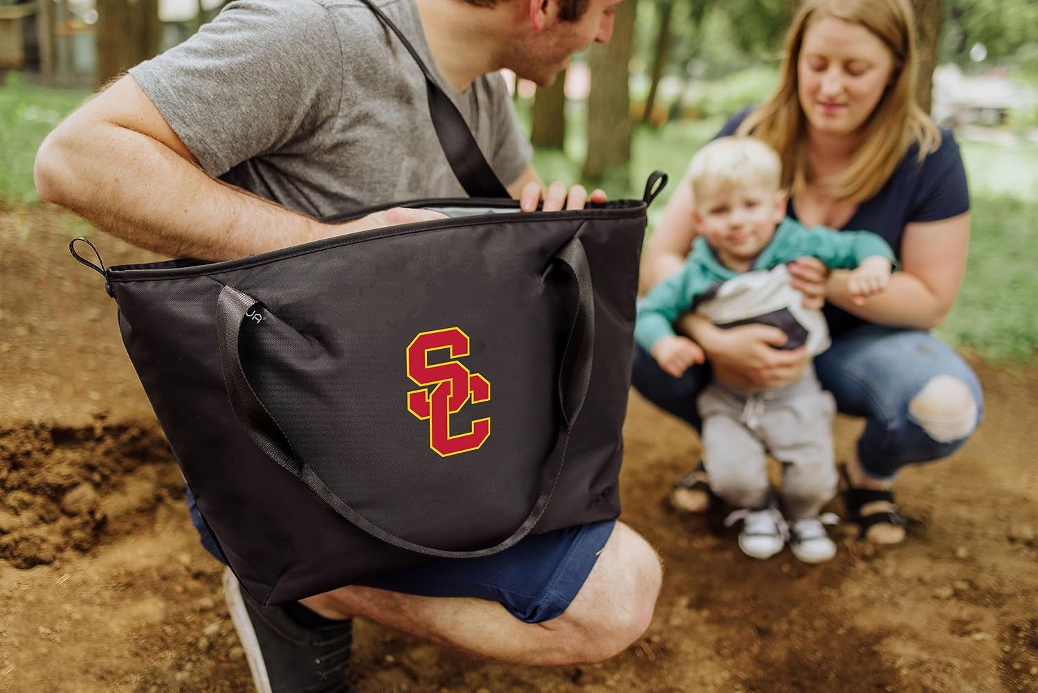 PICNIC TIME NCAA Unisex-Adult NCAA Tarana Lunch Bag with Utensil Set, Recycled Material, Lunch Box, Cooler Bag