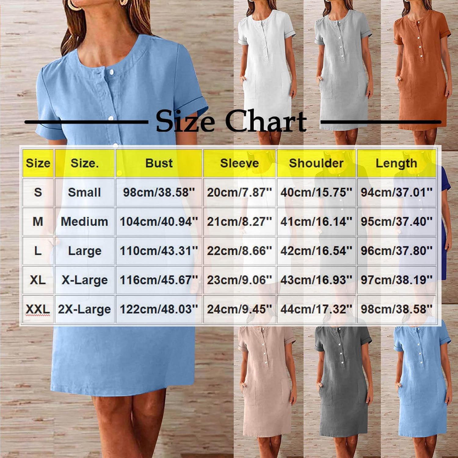 Boat Neck Linen for Women Fall Summer Short Sleeve Midi Knee Length Plain Dress Women 2026