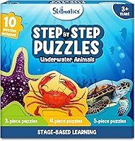 Vista 10 de Skillmatics Rompecabezas Paso a Paso – Rompecabezas de 40 Piezas y Rompecabezas para Niños Pequeños, Animales de Granja, Rellenos de Calcetines