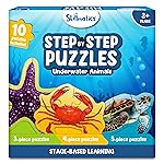 Skillmatics Step by Step Puzzles - 41 Piece Jigsaw & Toddler Puzzle, Montessori Educational Toy for Boys & Girls, Underwater Animals, Travel Friendly, Gifts for Kids Ages 3, 4, 5 and Up