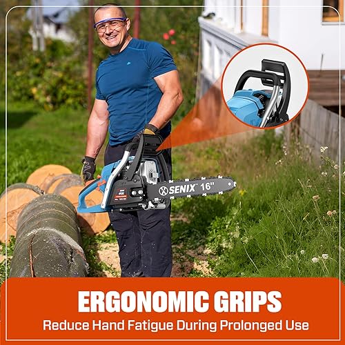 Miniatura 8 de SENIX 4QL - Motosierra a gas de 4 ciclos de 16" 46 cc