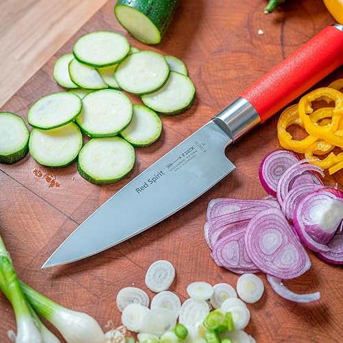 Miniatura 7 de F. Dick - Cuchillo de chef Red Spirit - Cuchillo de cocina con hoja de 5.9 pulgadas y 56 HRC - Ideal para cortes precisos - Cuchillo versátil -
