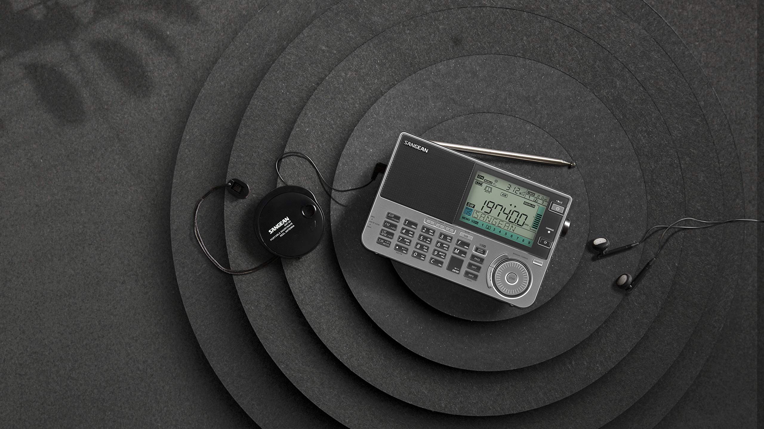 Sangean ATS-909X2 Profi Weltempfänger mit UKW Stereo, versch. Farben Schwarz, 1109-00033-SW