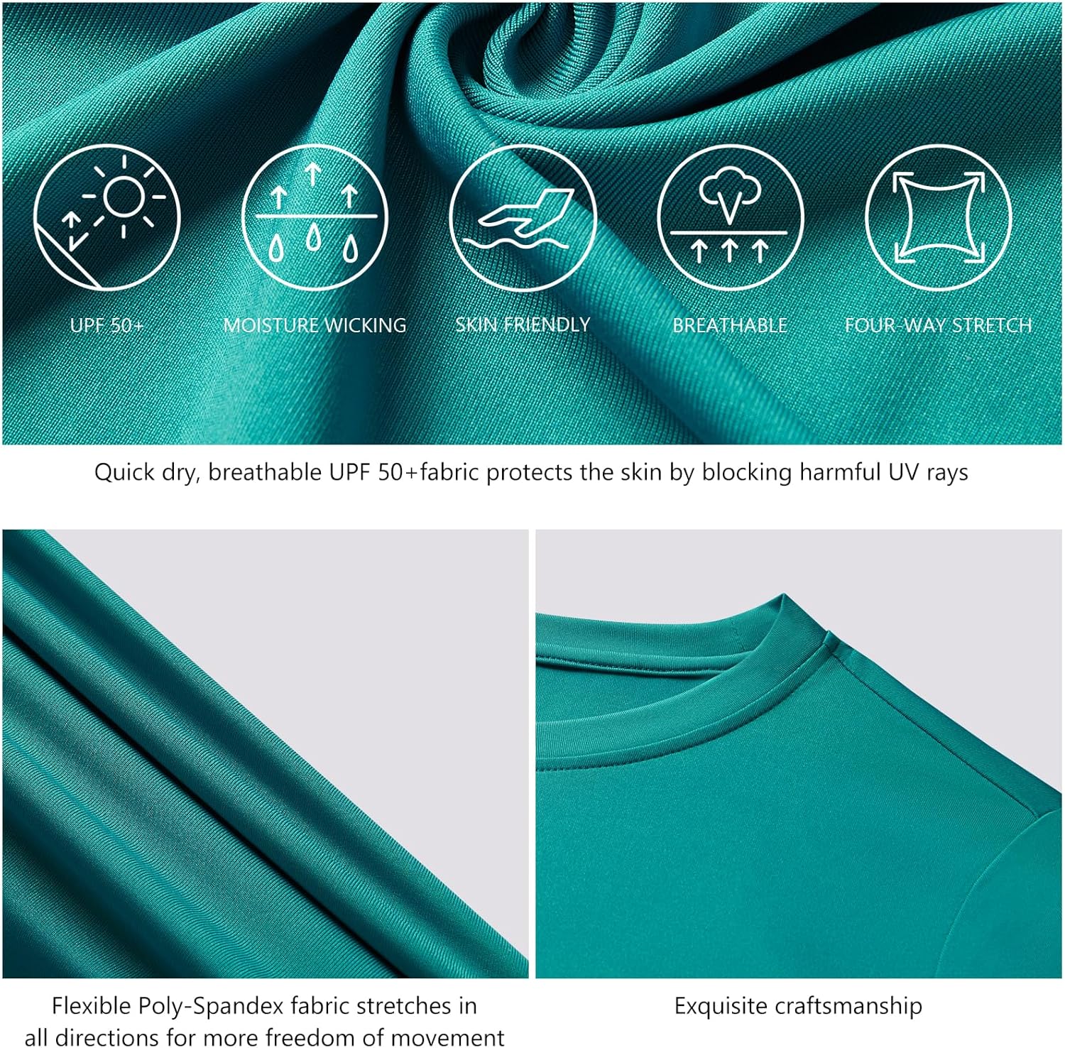 BASSDASH Women’s UPF 50+ Crew Neck Short Sleeve T-Shirt Cooling Performance Sun Protection Tee for Fishing Hiking Casual - Image 5