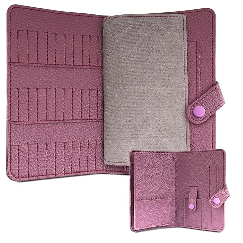 Miniatura 2 de Soporte para brocas de uñas, 33 agujeros, bolsa de almacenamiento para herramientas de uñas, bolsa de almacenamiento portátil a prueba de polvo para