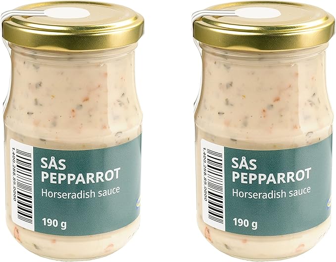 Ikea SAS PEPPARROT Swedish Horseradish Sauce, 400.288.89 Set of 2 x