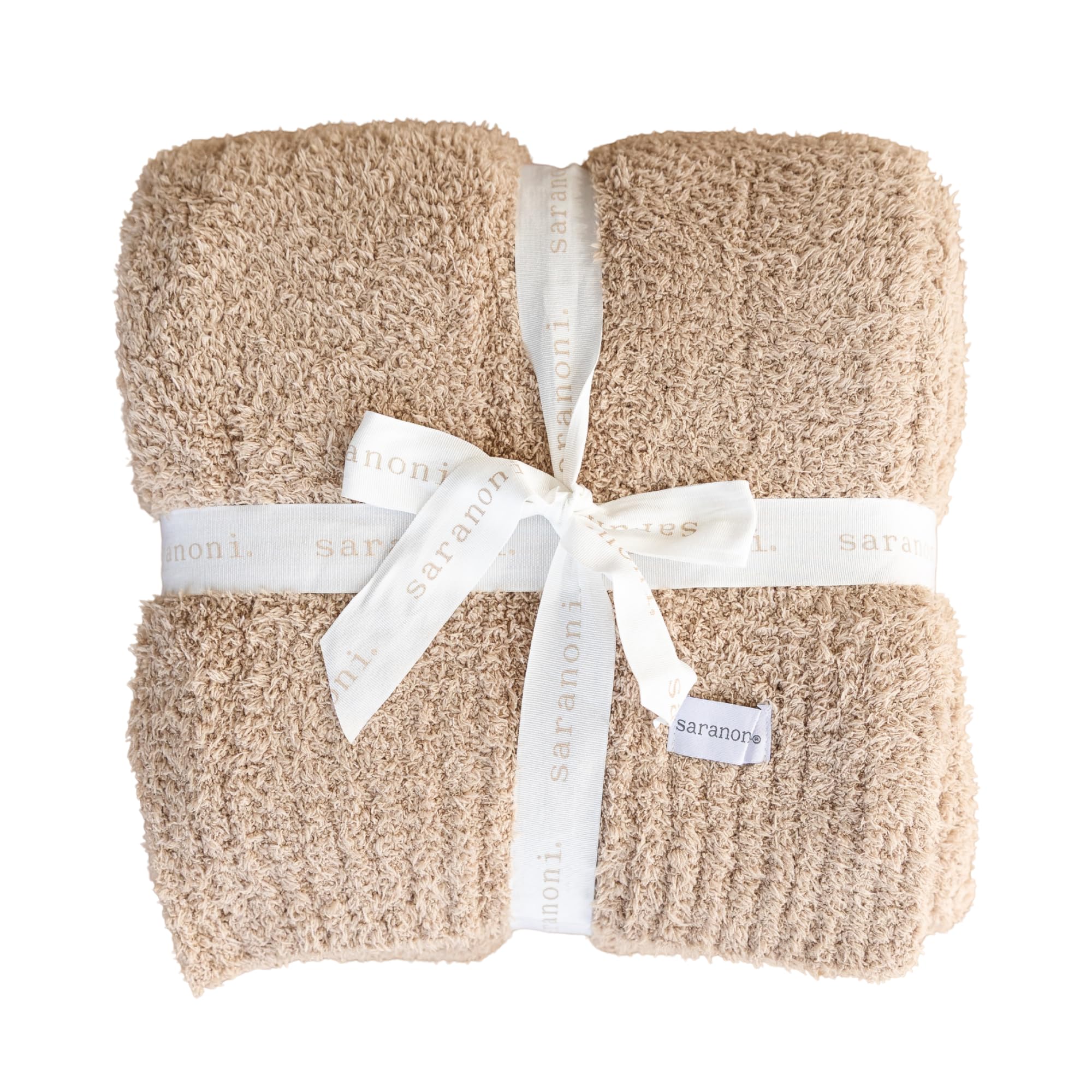 Saranoni Bamboni Luxury Throw Blanket | Oversized Super Soft Plush Home Decorative Comfy Blankets for Couch or Bed | Taupe - X-Large 60” x 80”