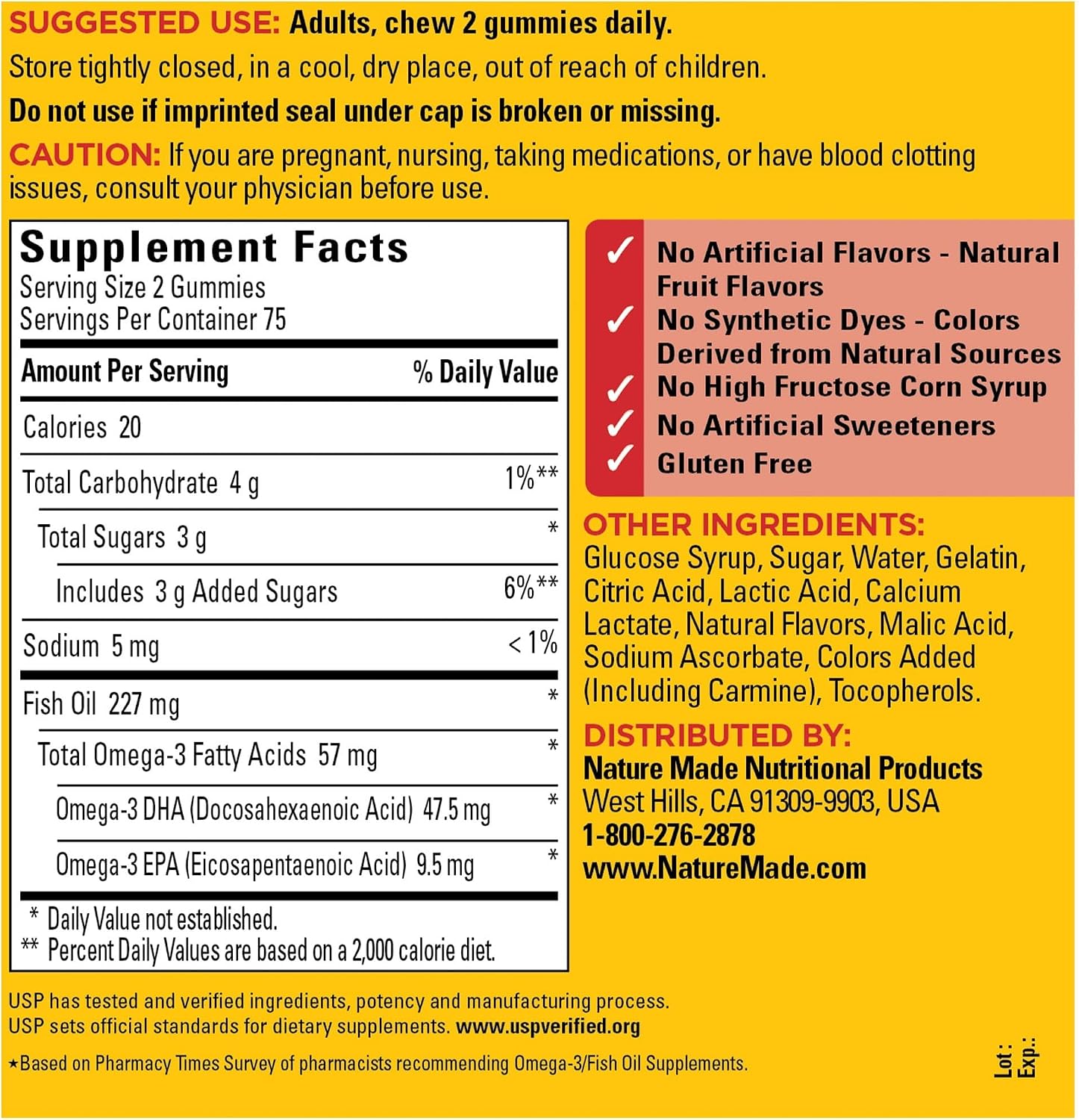 Nature Made Fish Oil Gummies, Omega 3 Fish Oil Supplements, Healthy Heart Support