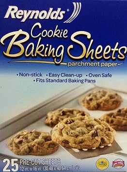 Reynolds Consumer Cookie Baking Sheets Non-stick Parchment Paper, 75 Count 3 Boxes Of 25 Sheets
