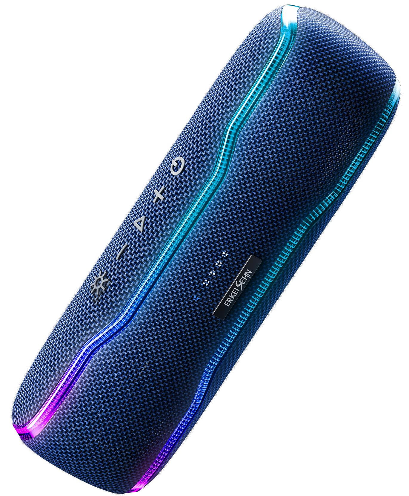 Bluetooth Speaker, IPX7 Waterproof Wireless Speakers, Flashing Light, 25W Super Bass, 24H Playtime, Graduation Birthday Gifts for Him, TWS Pairing, Beach Essentials, Midnight Blue