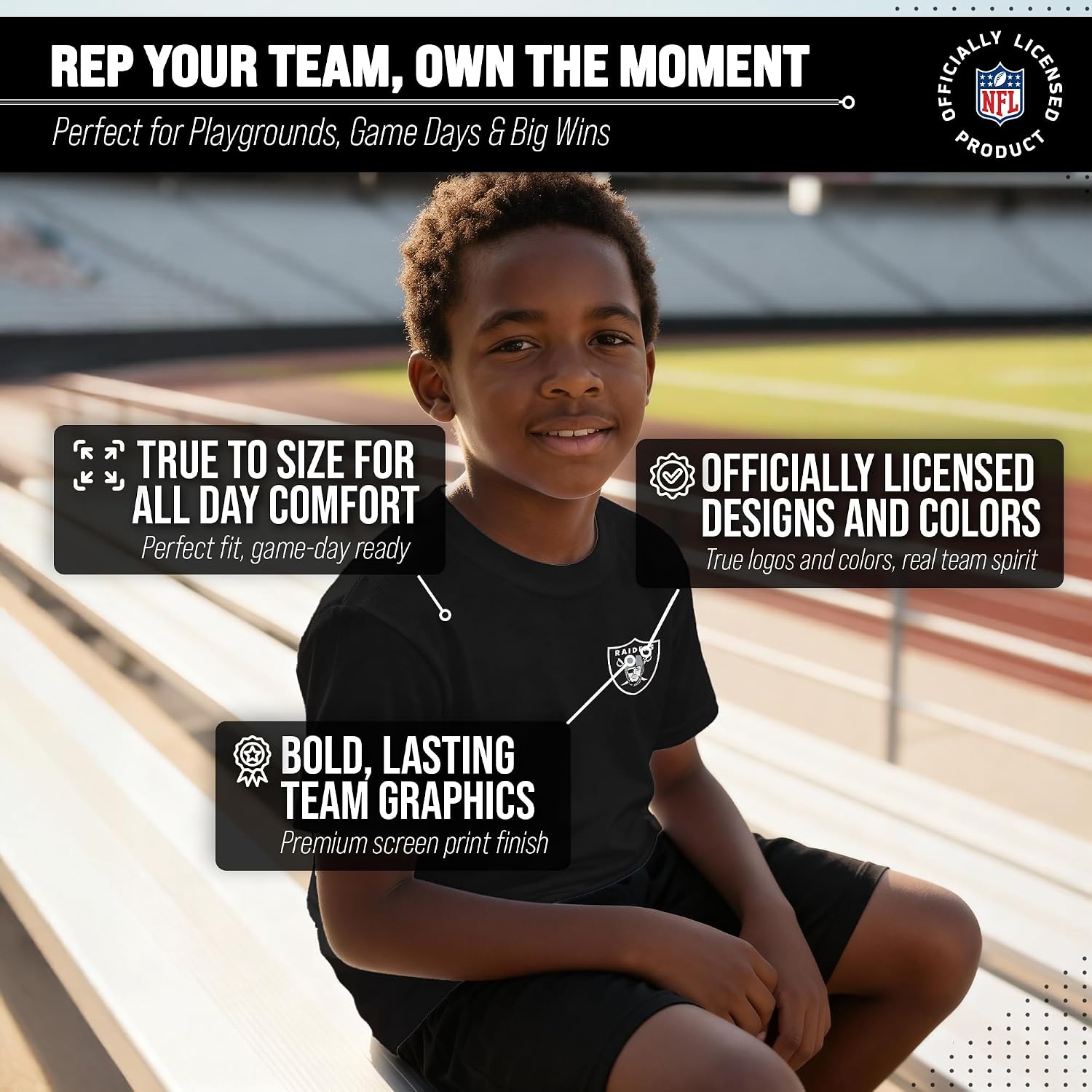 Team Fan Apparel NFL Youth Final Countdown Tee- Pro Football T-Shirt for Boys & Girls - Kids Clothes - Game