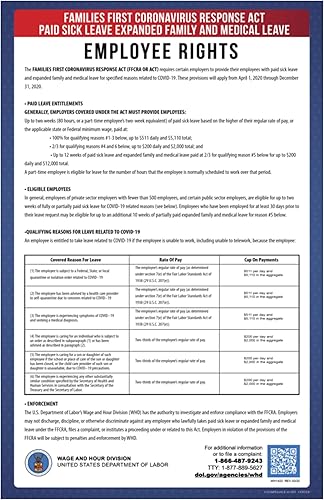 Miniatura 2 de Ley de licencia por enfermedad pagada y licencia familiar y médica ampliada: Ley de respuesta familiar primera al COV