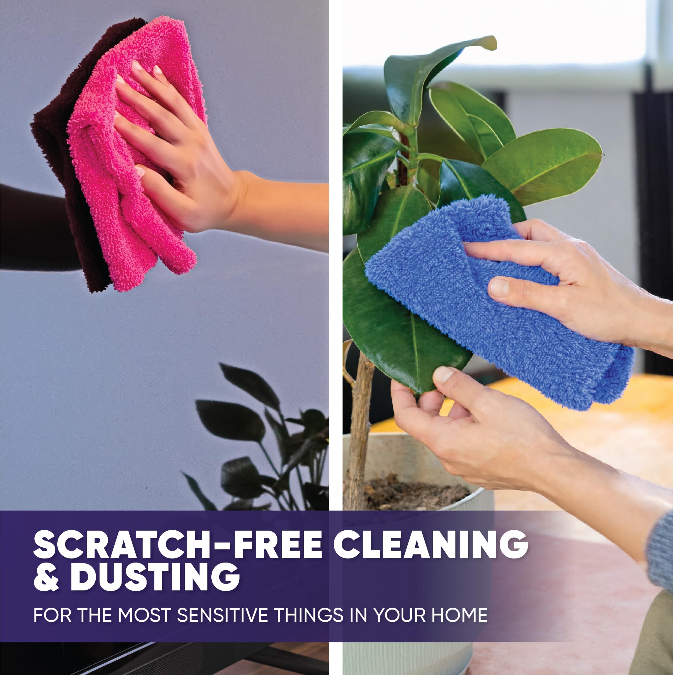 Microfiber Wholesale Pronto Towels Microfiber Towels Cloths for Dusting Scrubbing Cleaning - Dual Sided Soft Plush Mesh Scrub — view 3