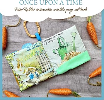 KIDS PREFERRED Peter Rabbit Soft Book with toy, Teether and Crinkle, 5 Inches