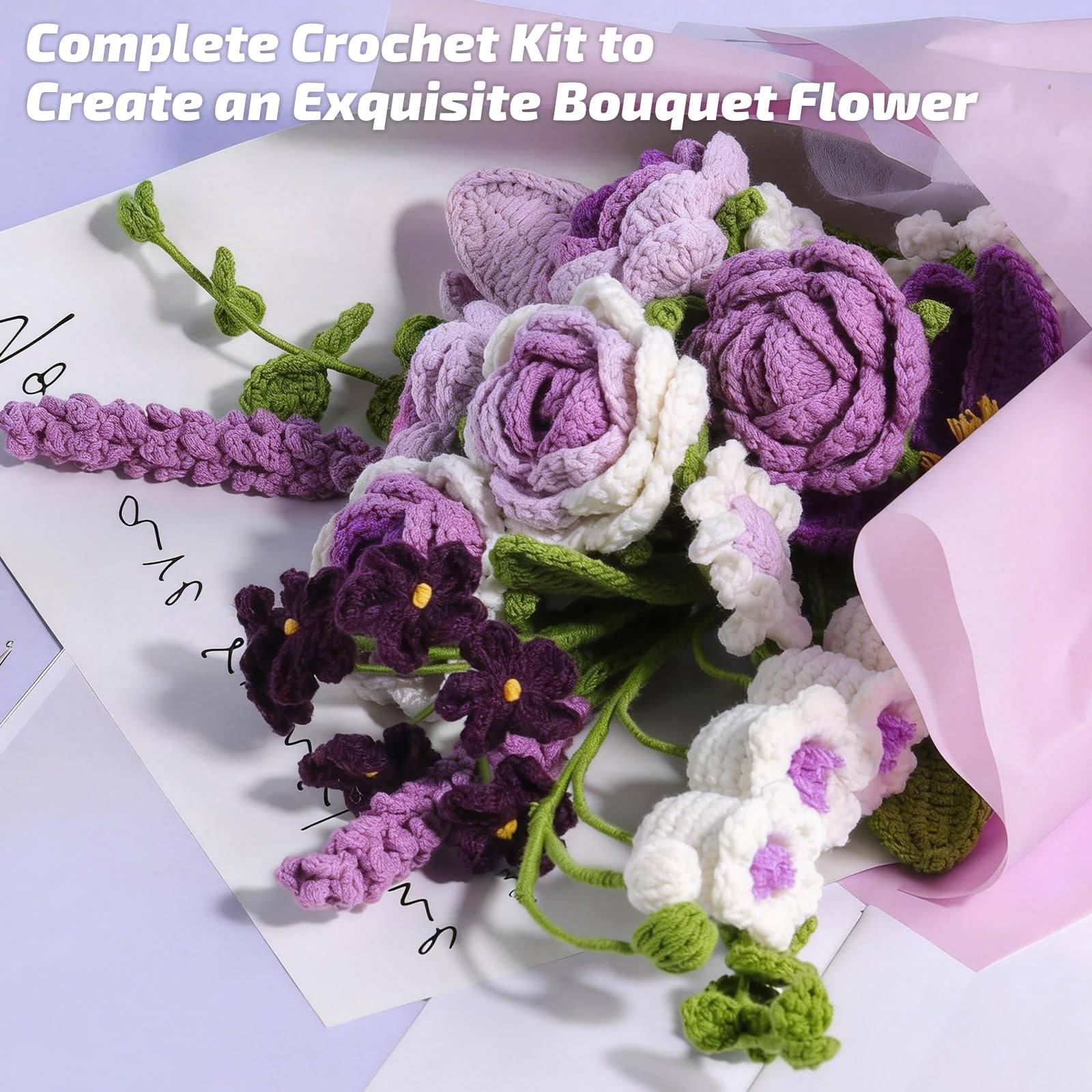 Foreverup Kit de crochet pour bouquet, kit de crochet pour