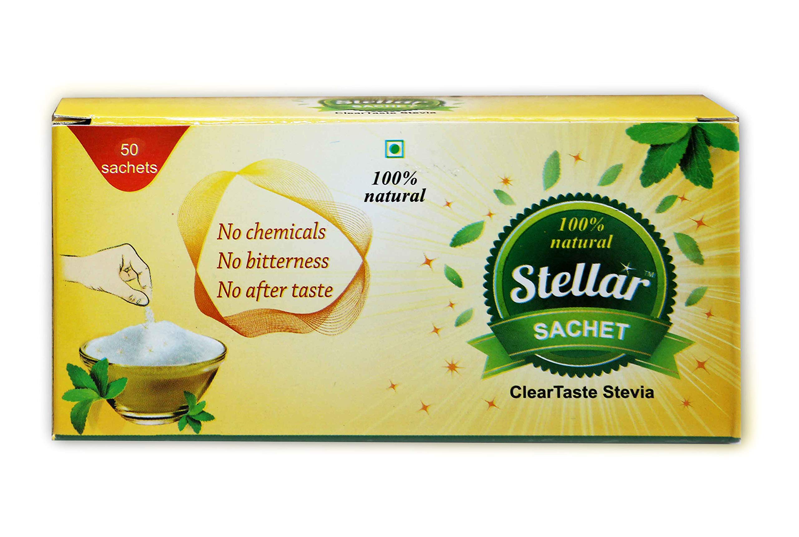 Stellar Stevia Natural Sweetener Sachets Sugar Substitute, Sugar-Free Table Sweetener (Pack of 50 Sachets) (3) (B0854NRJHT) Amazon Price History, Amazon Price Tracker