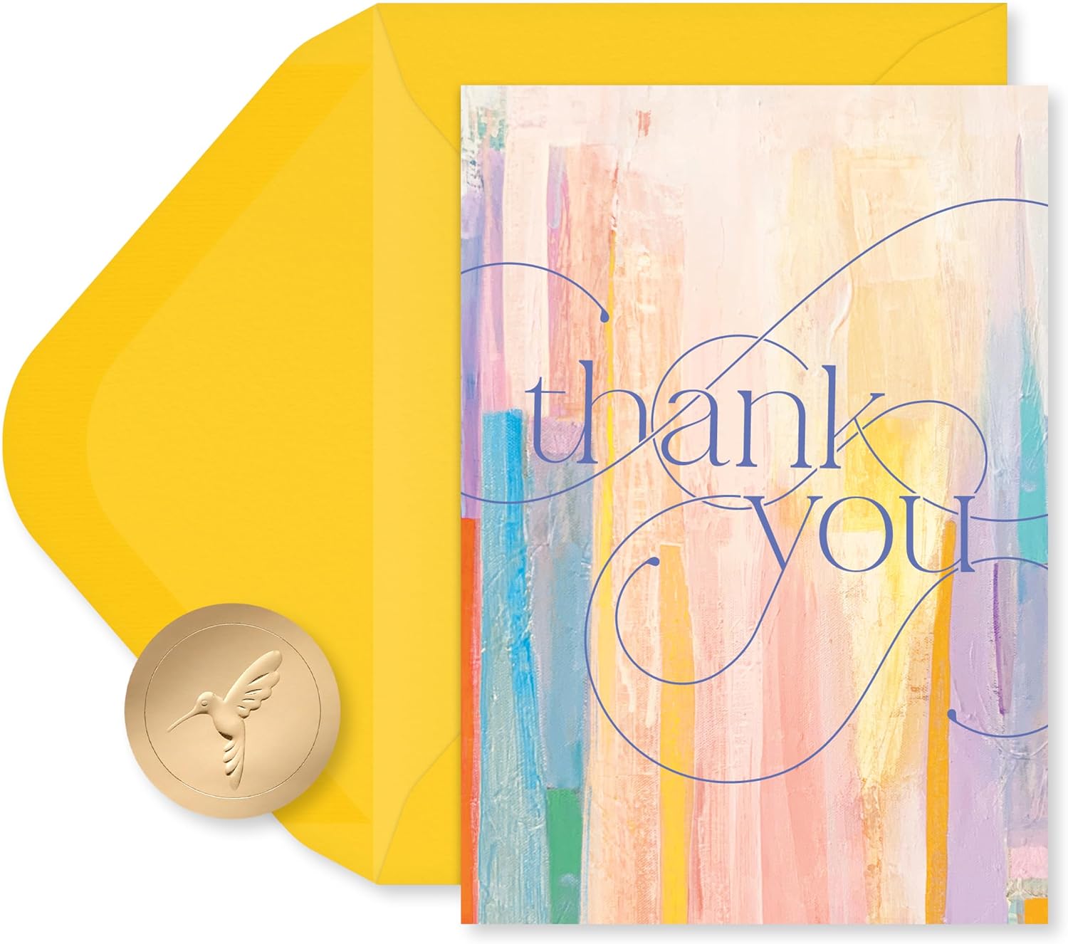 Papyrus Thank You Cards with Envelopes, Gold Flourish (16-Count)