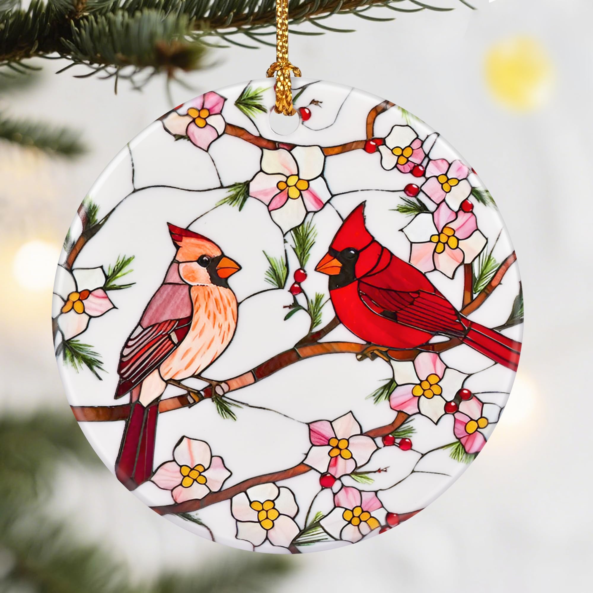 Décorations de Noël en céramique de 7,1 cm pour sapin festif