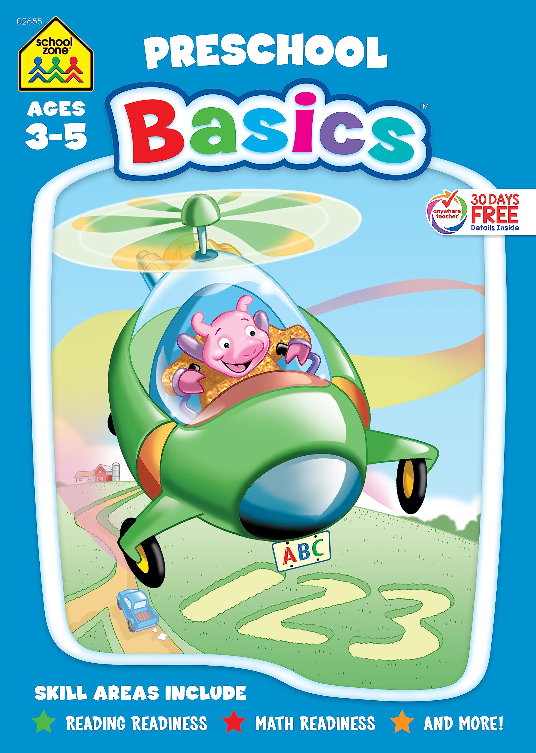 School Zone Preschool Basics Workbook: 96 Pages, Pre-K, Preschool Readiness, Alphabet, Numbers, Counting, Beginning Sounds, Classifying, Ages 3-5 Paperback – Illustrated, July 3, 2019