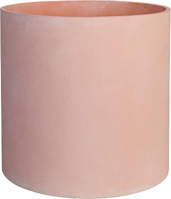 FaithLand Plant Pot 12 inch - Perfectly Fits Mid-Century Modern Plant Stand - Drainage Plug and Drainage Mesh Screen - Terracotta Color