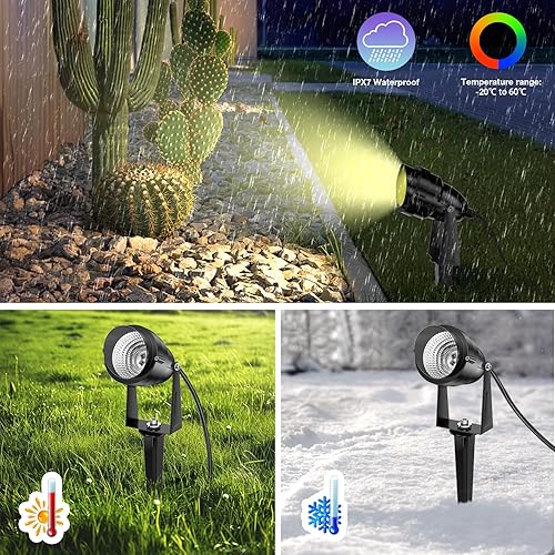 Miniatura 6 de 1500LM LED de alto brillo iluminación de paisaje al aire libre 15W RGBCW luces de paisaje cambiantes de color luces de paisaje con control remoto