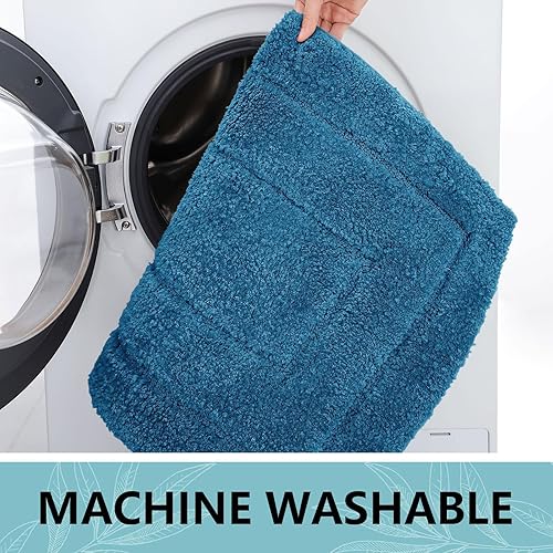 Miniatura 206 de Buganda Alfombras de baño, 24" x 16", Alfombras de baño de microfibra suaves y absorbentes, Alfombra de ducha esponjosa antideslizante, Alfombras de