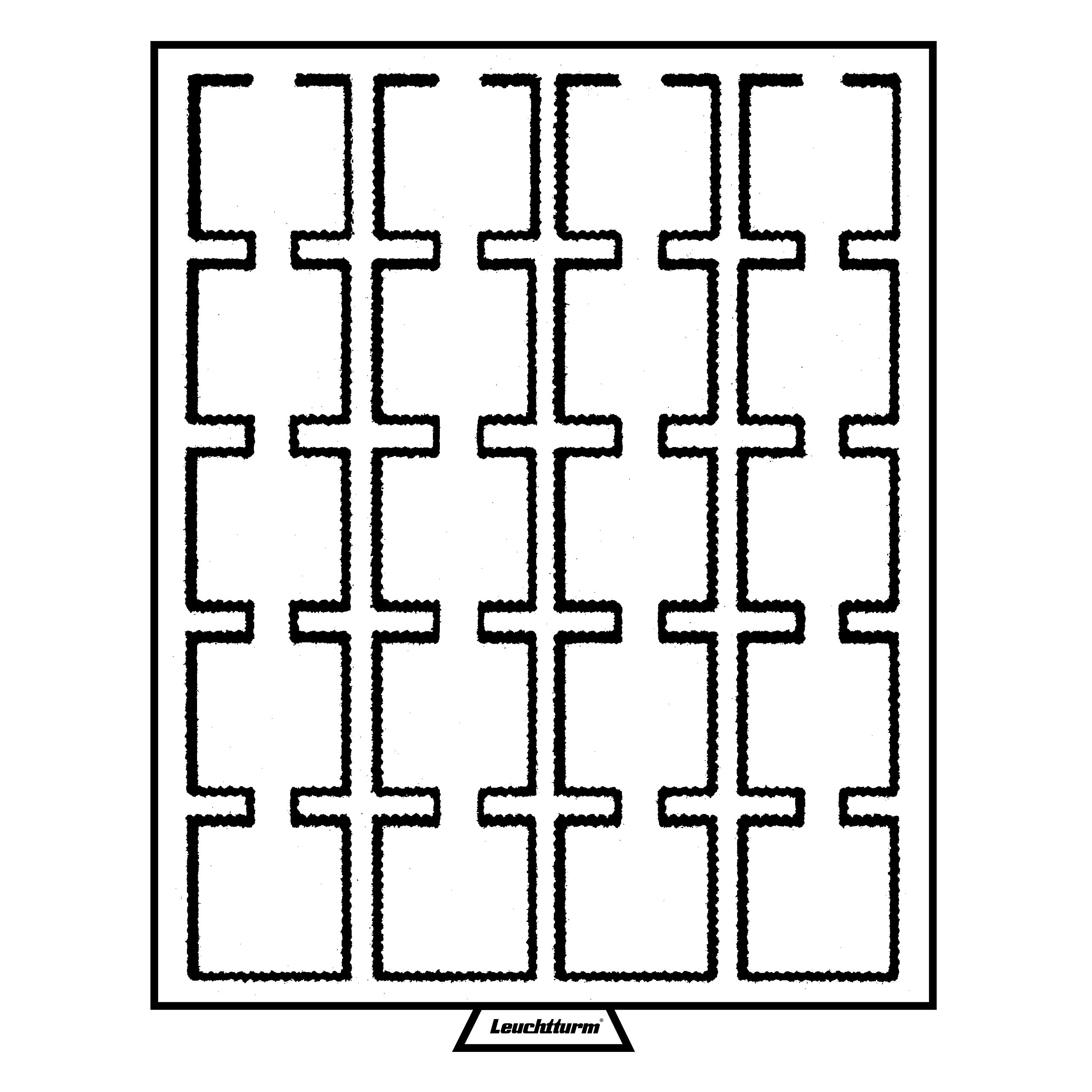Leuchtturm 310511 MB Cajita portamonedas 50 x 50 mm - Compartimentos Cuadrados para portamonedas US 2x2 Holder, cápsula portamonedas Quadrum - Color Humo