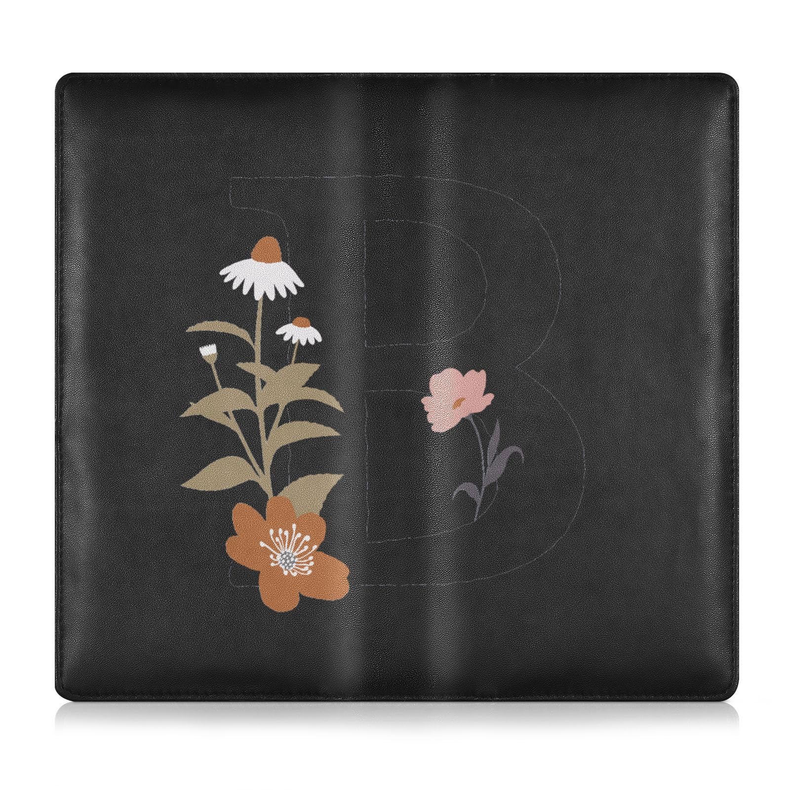 GuoChe Premium Leather Registration and Insurance Card Holder Men Women Document Wallet for ID, Driver's License, Key Contact Information Cards B