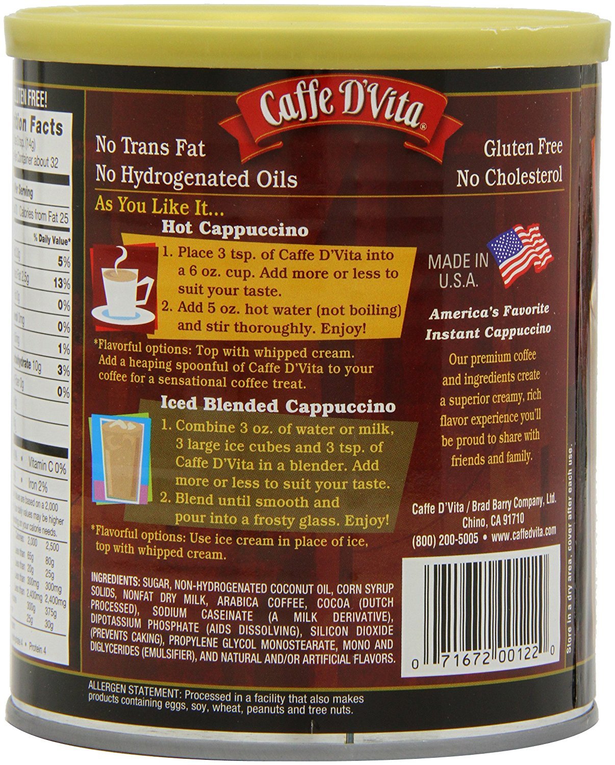 Caffe D Vita Cappuccino Frnch Vnlla