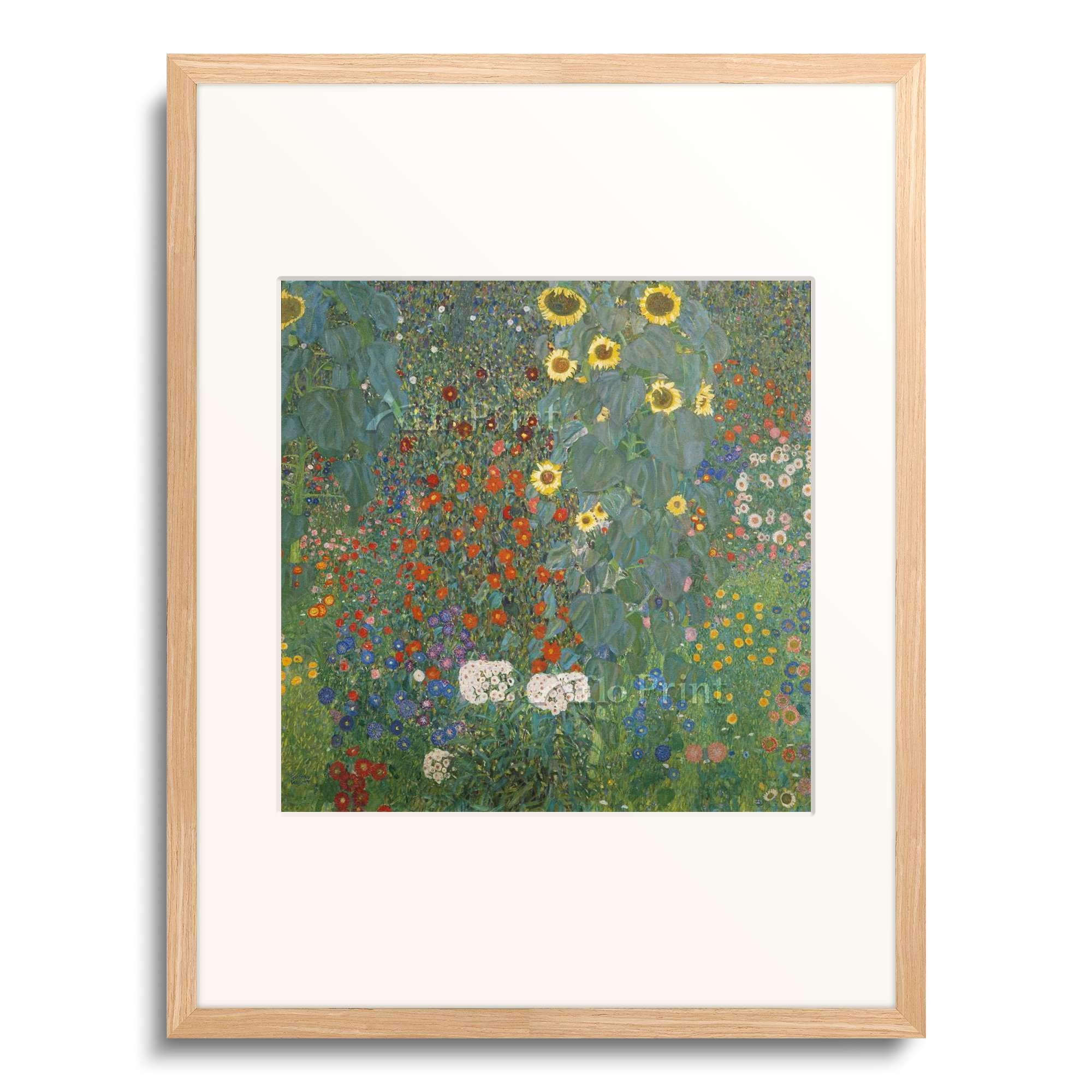 グスタフ・クリムト　ひまわり　約70×70 Gustav-Klimt_Farm-Garden-with-