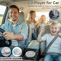 Player CD portabil KOVCDVI cu ecran LCD, suport CD R CD RW MP3, ieșire pentru căști, moduri de sunet BBS POP Rock Jazz CLAS, argintiu 4