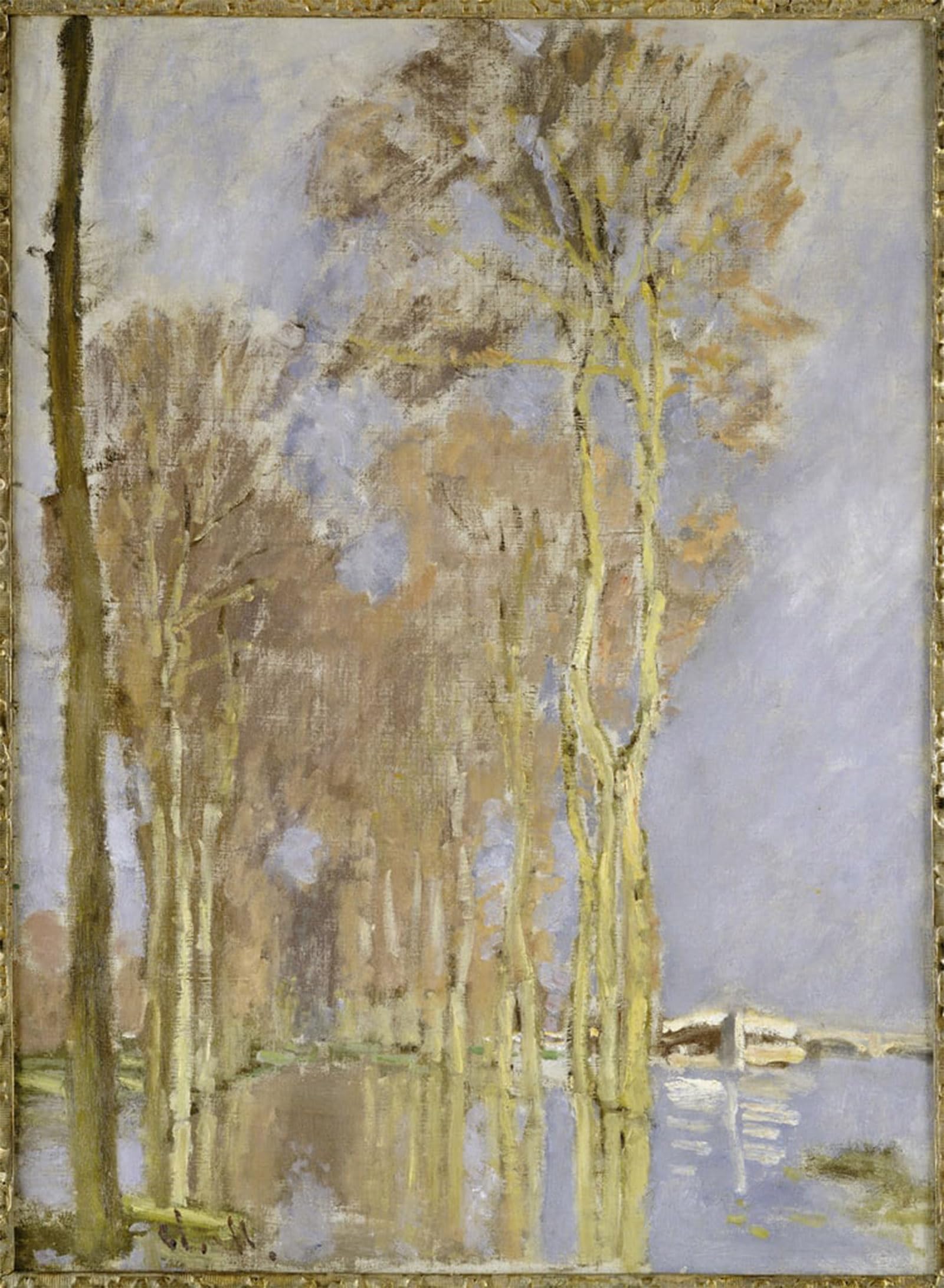 ARTXLXXBN Famous Painting Canvas Artwork Graffiti Print Flood by Claude Monet Portrait Canvas Image for Home Decor 60x90cm