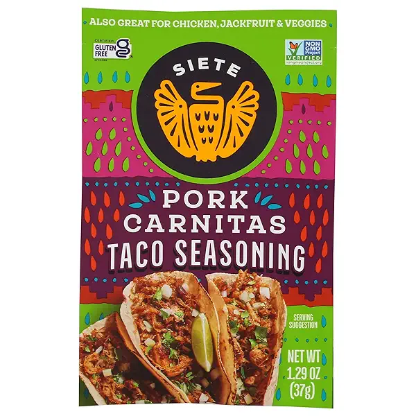 Siete Carnitas Seasoning Mix | Slow Cooker Spices | Gluten Free | Vegan | Paleo | Preservative Free (1 Packet) 7 Servings 1