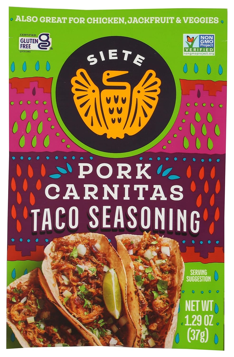 Siete Seasoning Carnitas 1.29 OZ Siete Seasoning Carnitas 1.29 OZ
