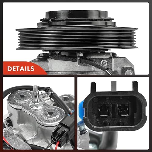 Miniatura 8 de A-Premium Compresor de aire acondicionado con embrague compatible con Freightliner Cascadia 2011-2017, Columbia 2015-2018 y Western Star 3700, 3800,