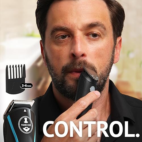 Miniatura 6 de 11-in-1 Men's Beard and Mustache Electric Trimmer Kit, Cordless Body and Nose Hair Razors, Set of Beard Clippers, USB Rechargeable Battery, Shaver